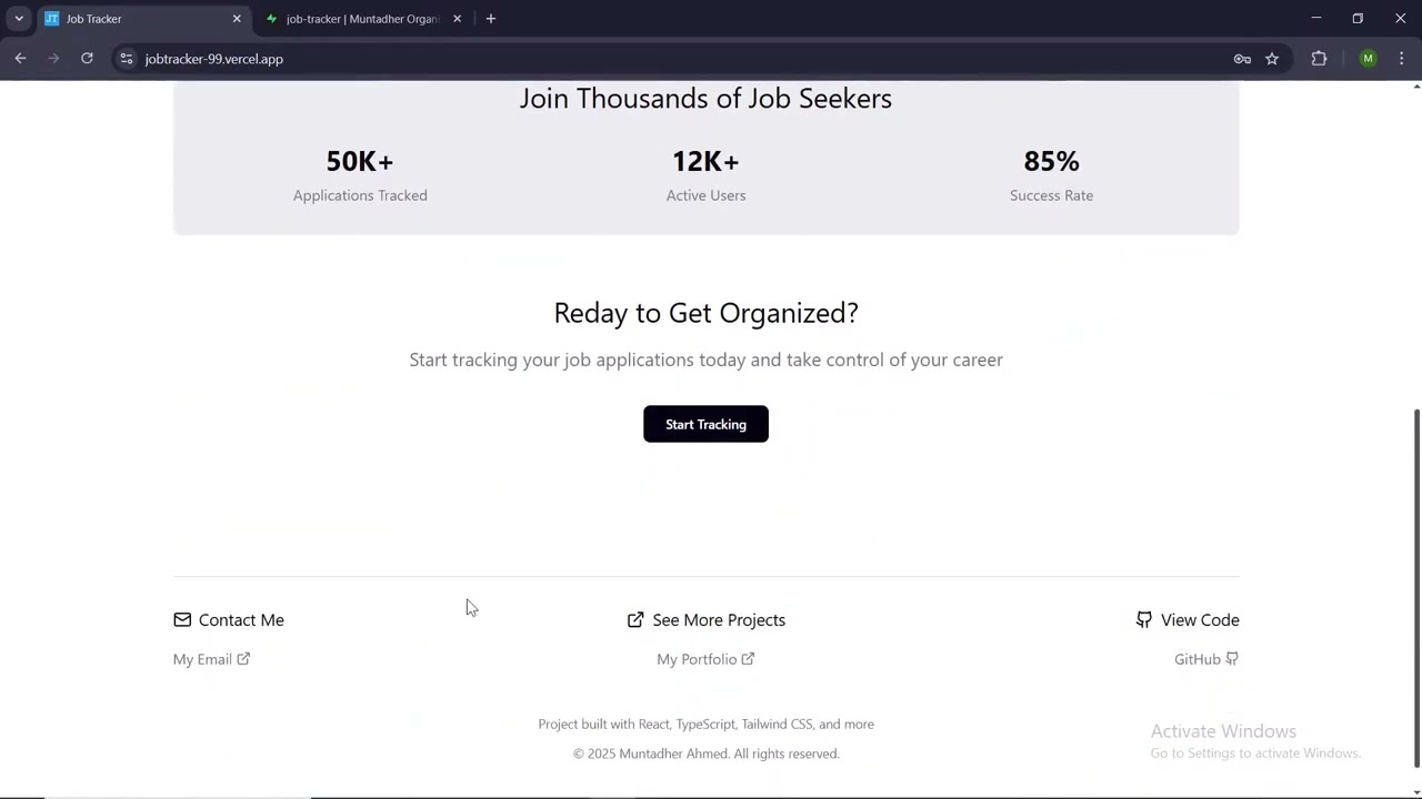 JobTracker | React & TypeScript Job Application Tracker with Supabase