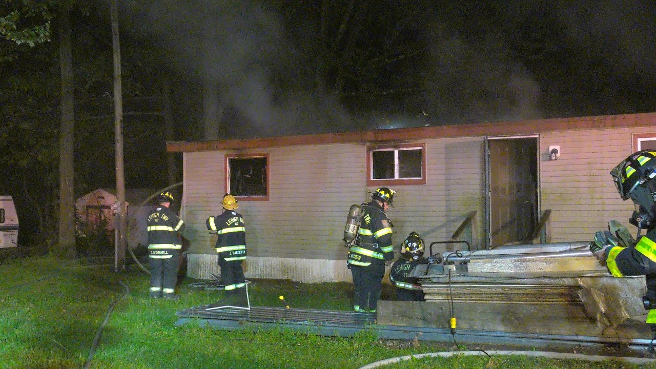 HOUSE FIRE ON 3 MILE RUN IN LEHIGH TOWNSHIP, PA