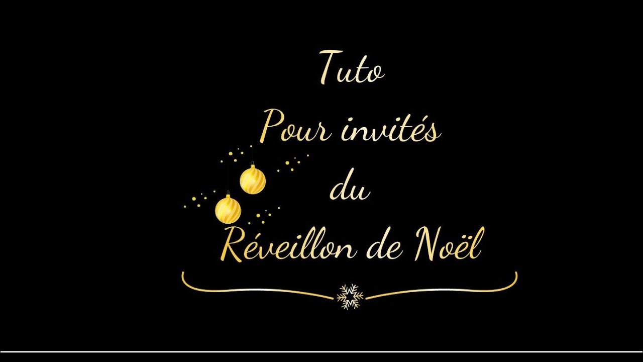 Tuto Pour invités de Réveillon de Noël