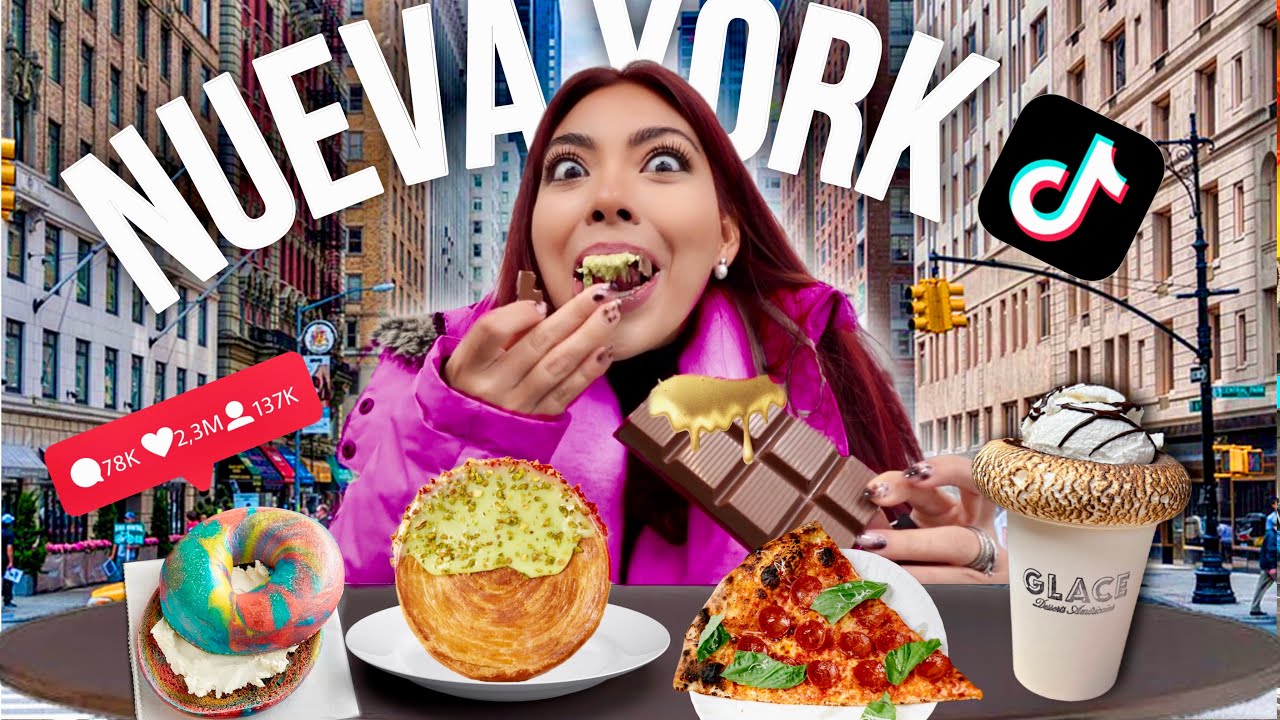 Probando la  COMIDA VIRAL de TIKTOK EN NUEVA YORK‼️😋 | Rebeca Mendiola