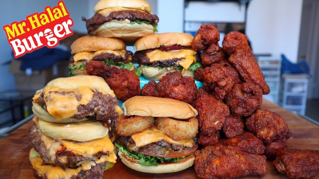 (ASMR) MR.HALAL BURGER MUKBANG