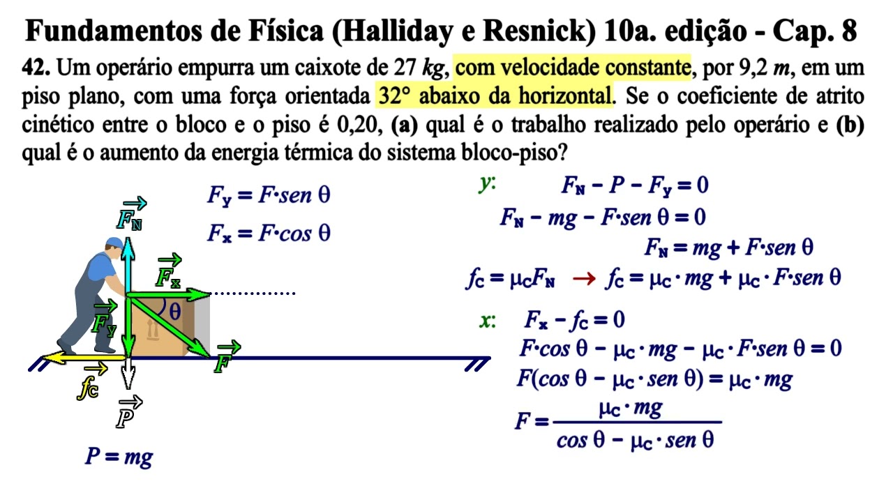 Aula 42 - Fundamentos de Física (Halliday e Resnick) 10a. Edição - Cap 8.