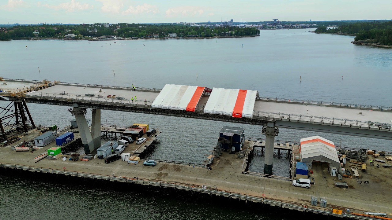 Helsinki Kruunuvuorenranta Area And the Construction of the Kruunusillat, June 2024