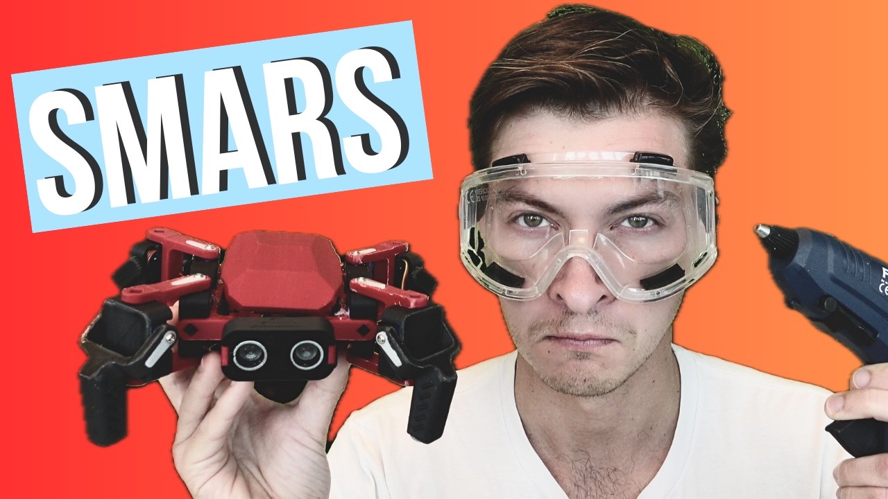 Робот-паук SMARS | Четвероногий робот, напечатанный на 3D-принтере, с RP2040 внутри