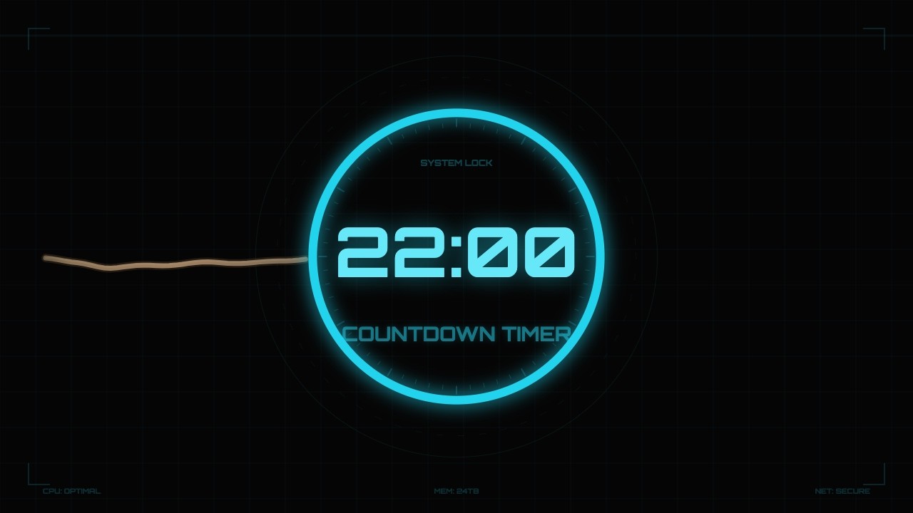 22 Minute Countdown Timer ⏱️ [22:00] HD with Sound Effects & Explosion