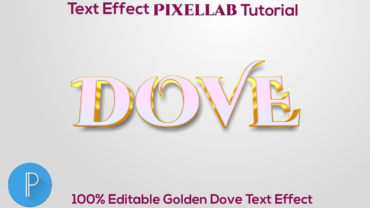 Dove! Golden Text Effect Totorial in pixellab | 100% Editable | pixellab Tutorial | - (AR Editor)