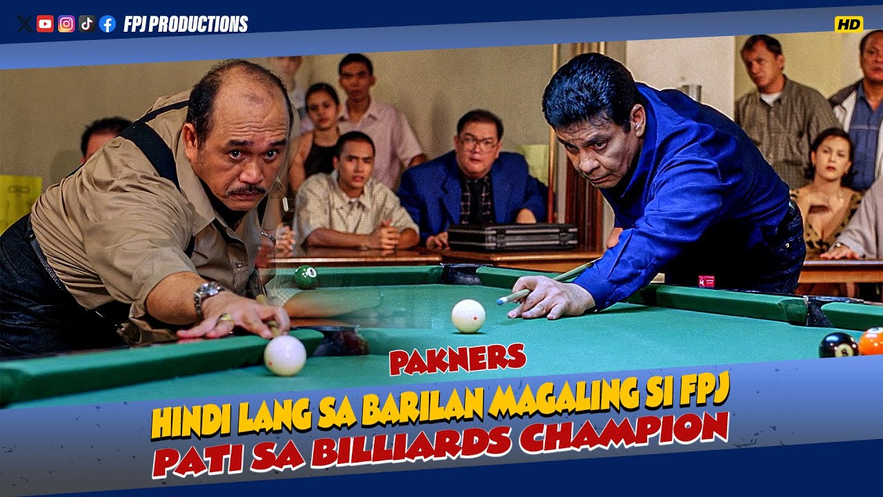 FPJ Napalaban sa Billiards! Ang galing pala. | Pakners | Fernando Poe Jr.