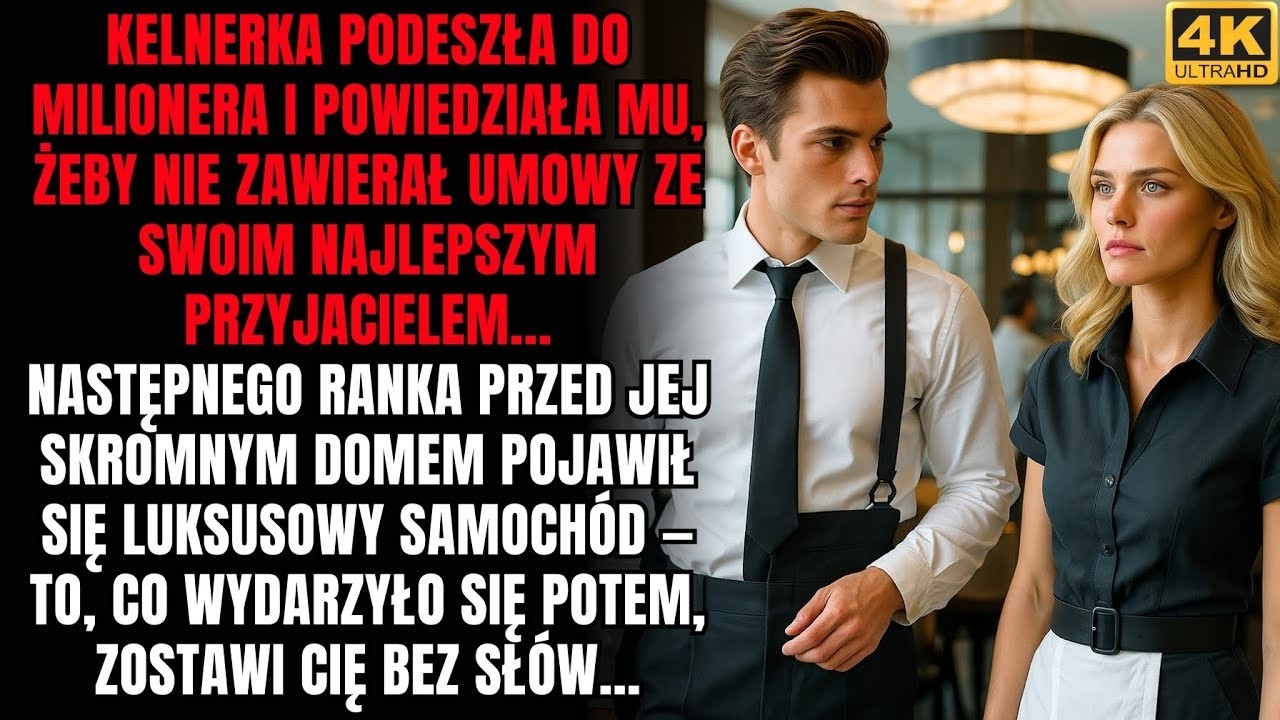 Kelnerka ostrzegła milionera przed jego przyjacielem    Następnego dnia przed jej domem pojawił się