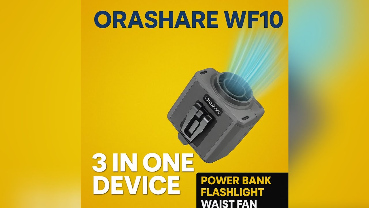 Orashare WF10 Waist Fan na may Powerbank at Flashlight – Walang kuryente Worry no more!