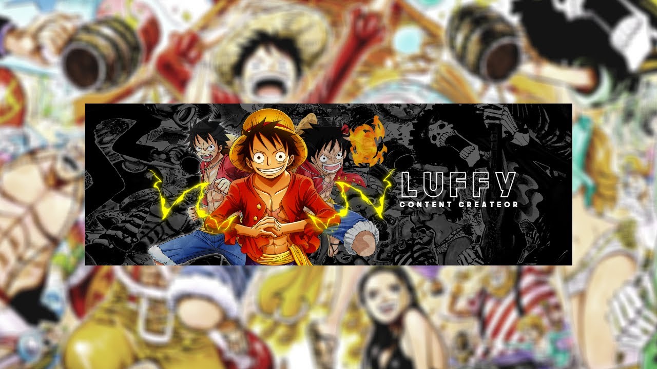 HOW TO MAKE (ONE PIECE) LUFFY HEADER IN PIXLR E! (SPEED ART!)