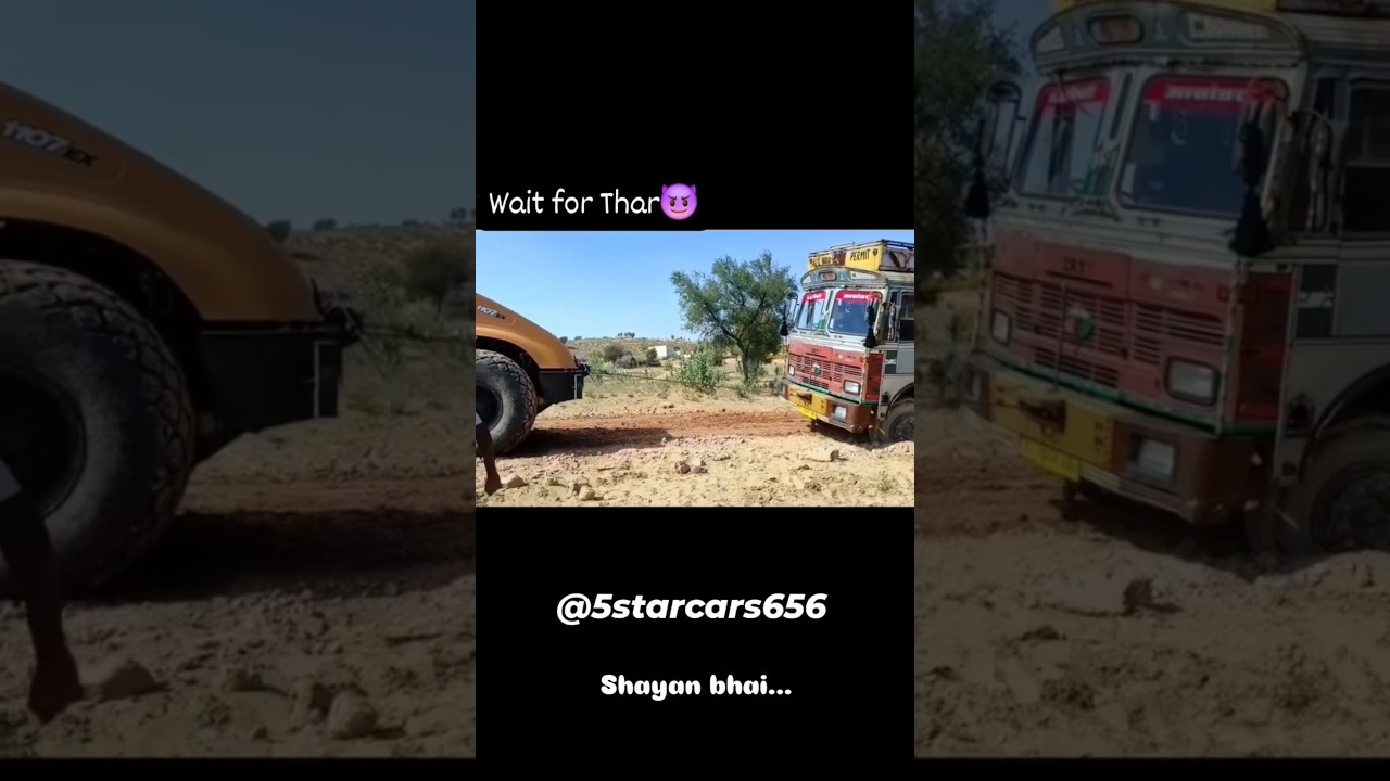 Wait for end || Mahindra Thar 4x4 power 🔥 
