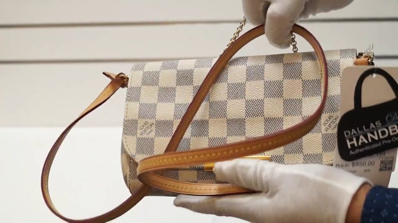 LOUIS VUITTON Favorite PM Damier Azur Crossbody Bag REVIEW |PRE-OWNED