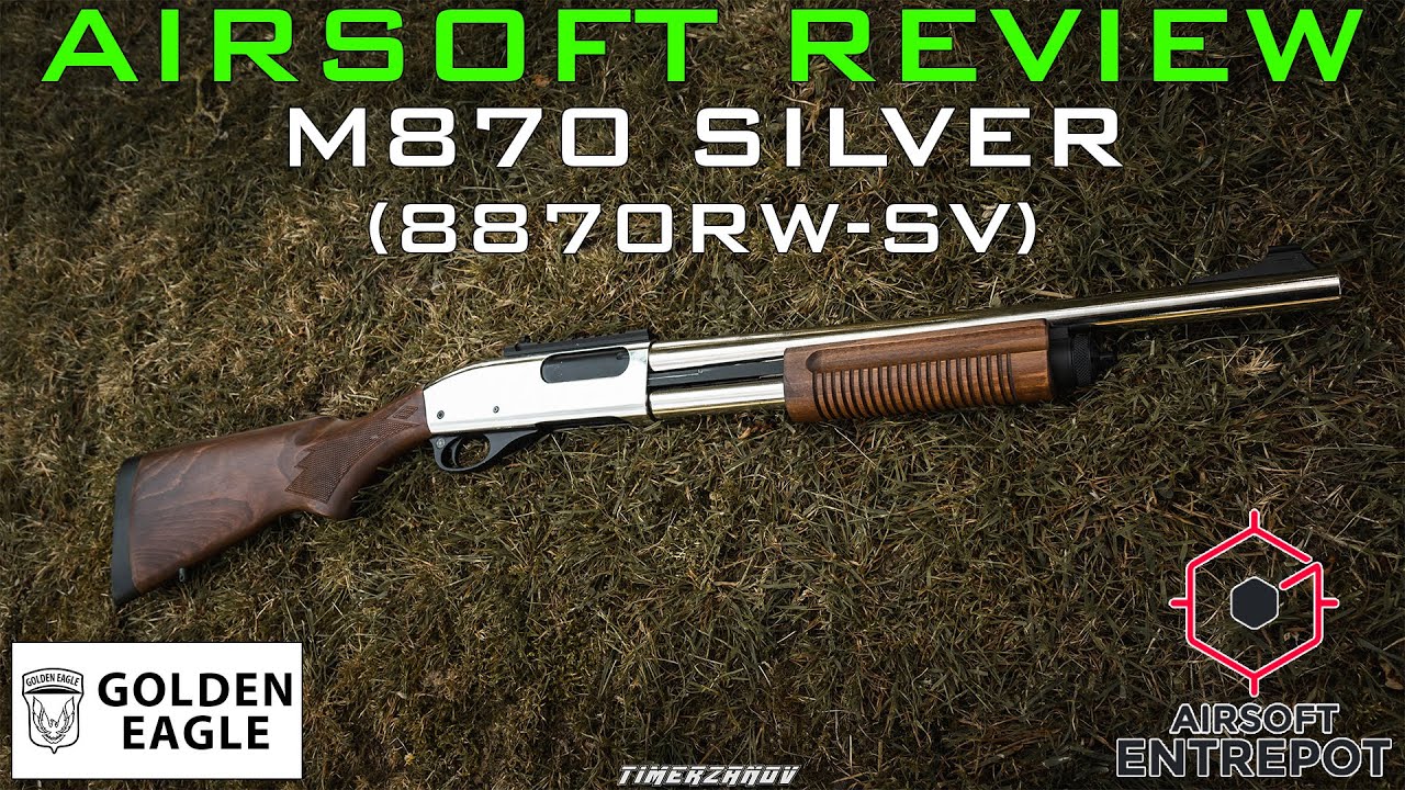 Airsoft Review #243 Golden Eagle 8870RW-SV Gas Shotgun (M870 Silver) (Airsoft Entrepot) [FR]
