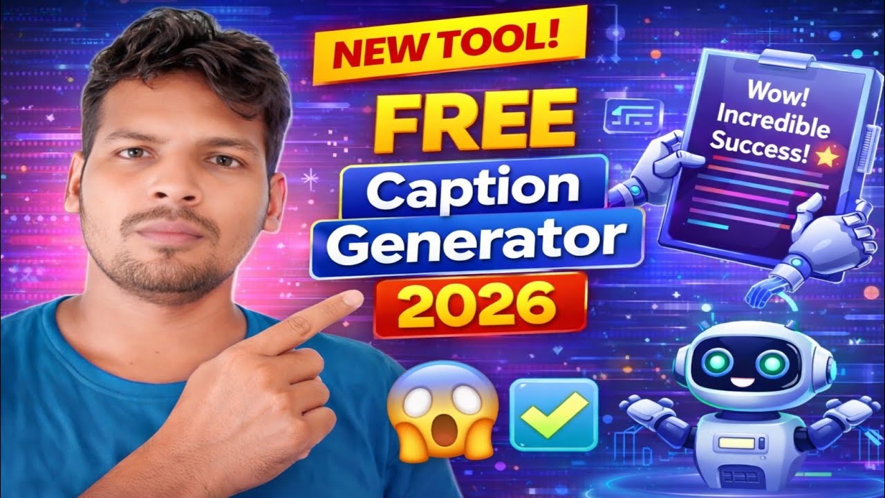 FREE Caption Generator 🤯 2026 में किसी भी Video के लिए FREE Caption Generator 😱