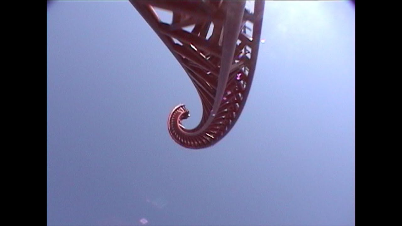 Retro Superman Geauga Lake Roller Coaster POV Footage Six Flags Ohio