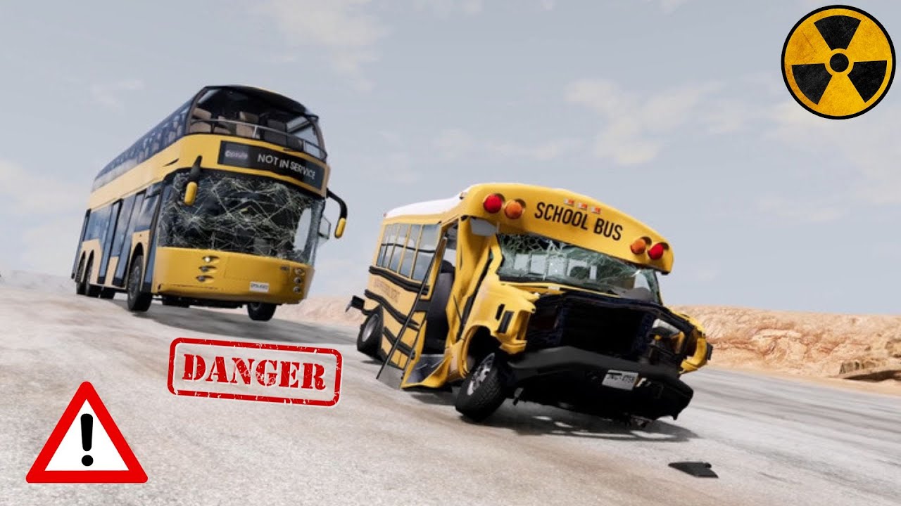 Most Dangerous Bus Crashes | Race | BeamNG drive