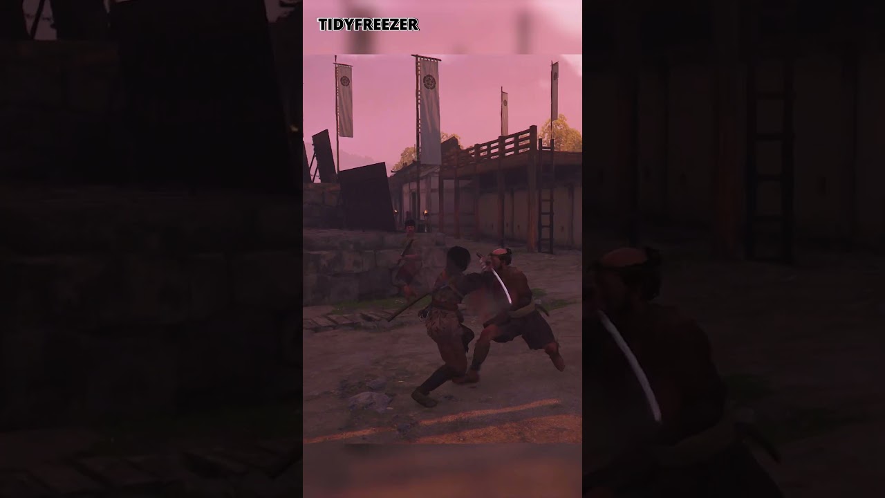 1 vs 4 NO DAMAGE | EXPERT MODE | Assassin's Creed Shadows #tidyfreezer #shortvideo #shorts #short