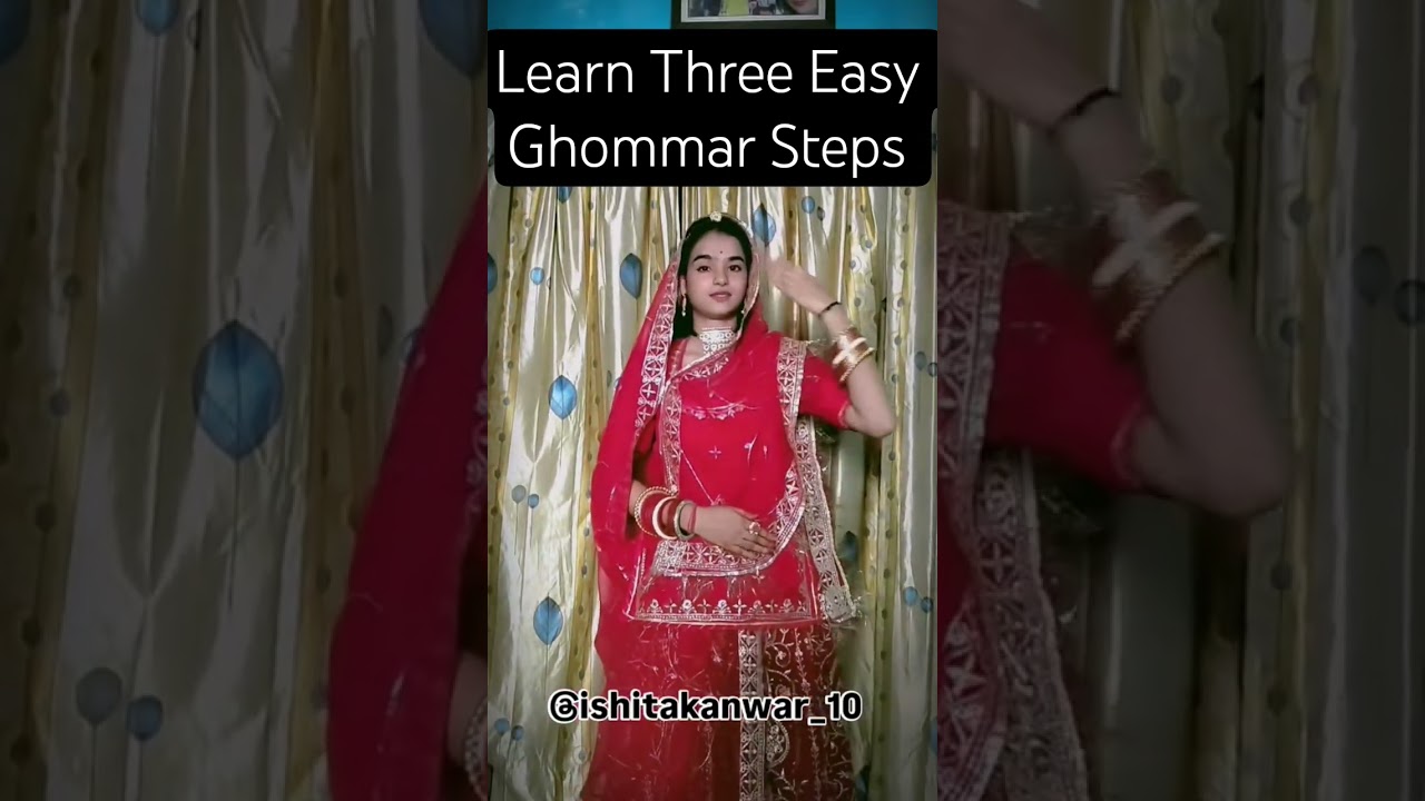 Easy ghoomar steps with Ishita Kanwar 😍🪩#rajasthaniclture #dance #folkdance #ghoomar #youtubeshorts
