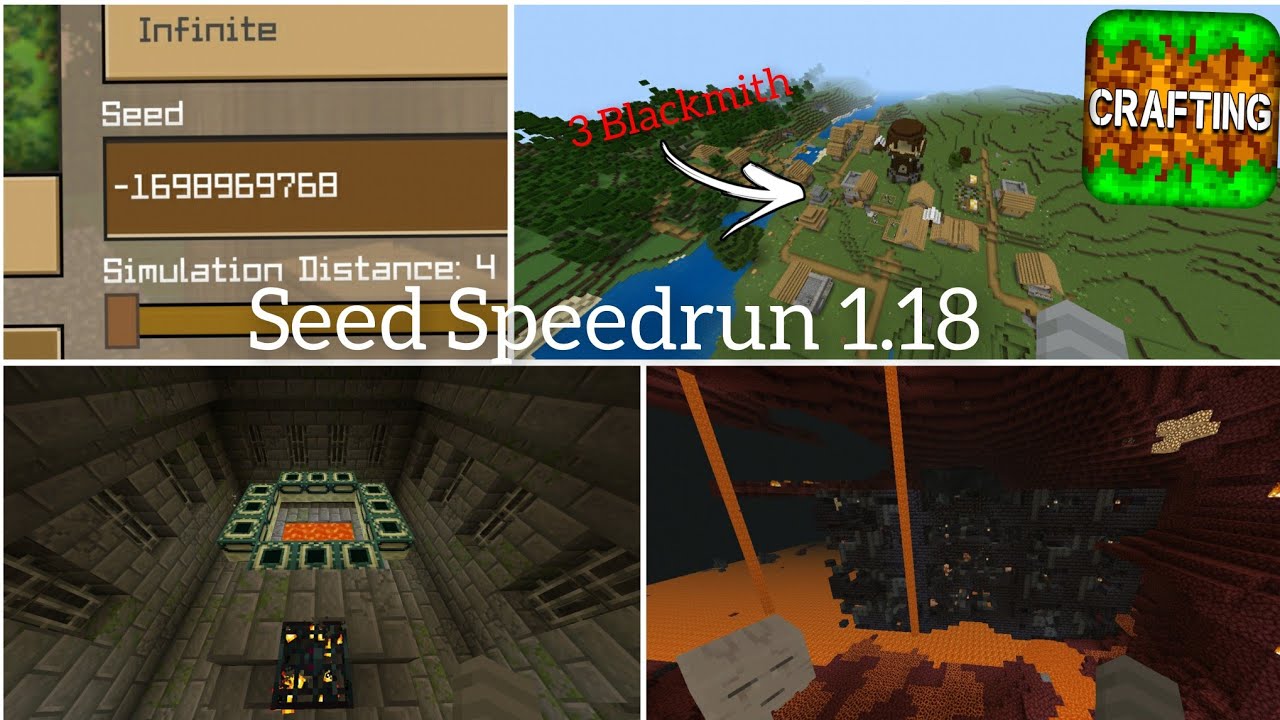 Seed Speedrun Crafting And Building 1.18 : 3 Blackmith.