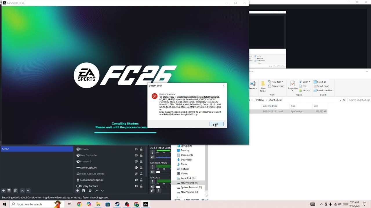 Как исправить ошибку DirectX в EA FC 26