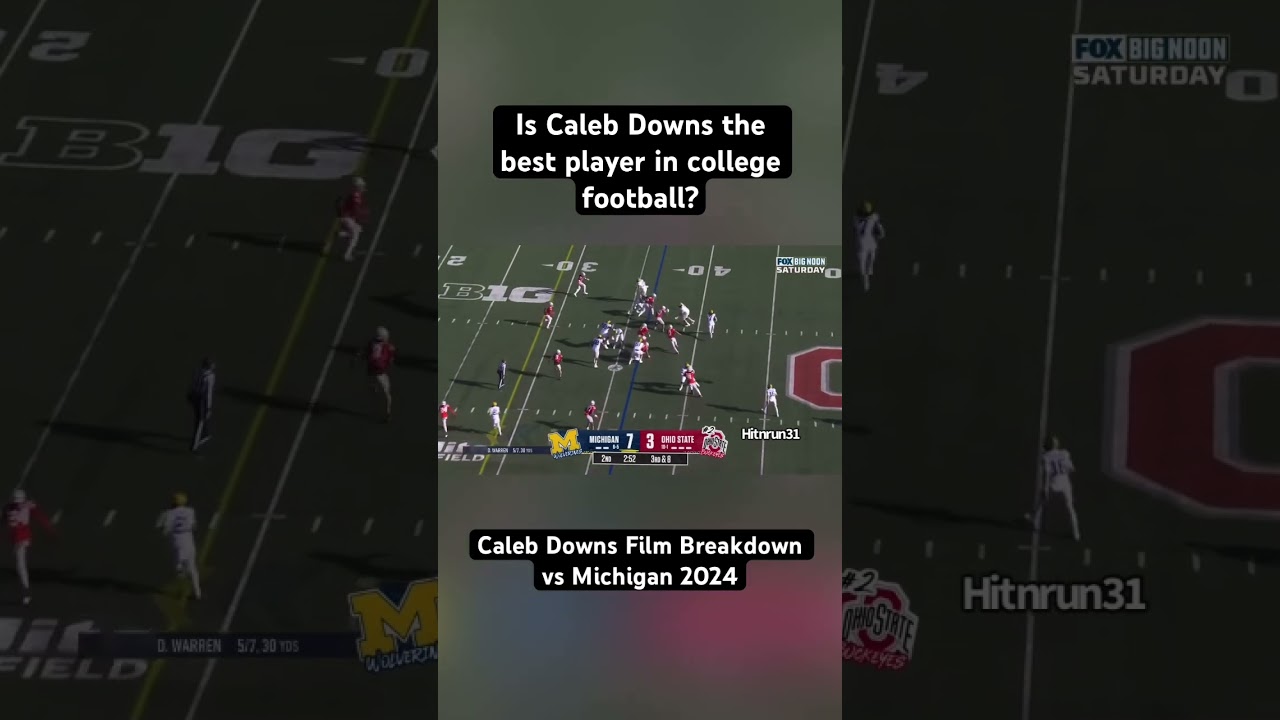 Caleb Downs Film Breakdown vs Michigan 2024 #cfb #ohiostate #michigan #bigten #cfbhighlights