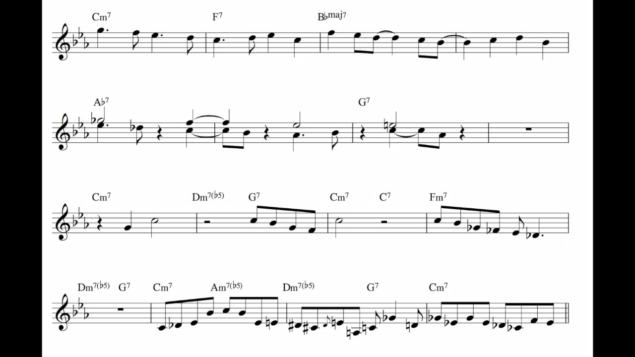 Keith Jarrett - You and the Night and the Music Transcription