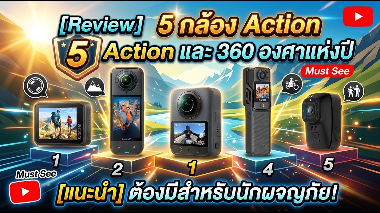 [รีวิว] 5 อันดับสุดยอดกล้องแอ็คชั่นและ 360 องศาแห่งปี [ป้ายยา] สายลุยต้องมี ของมันต้องโดน!