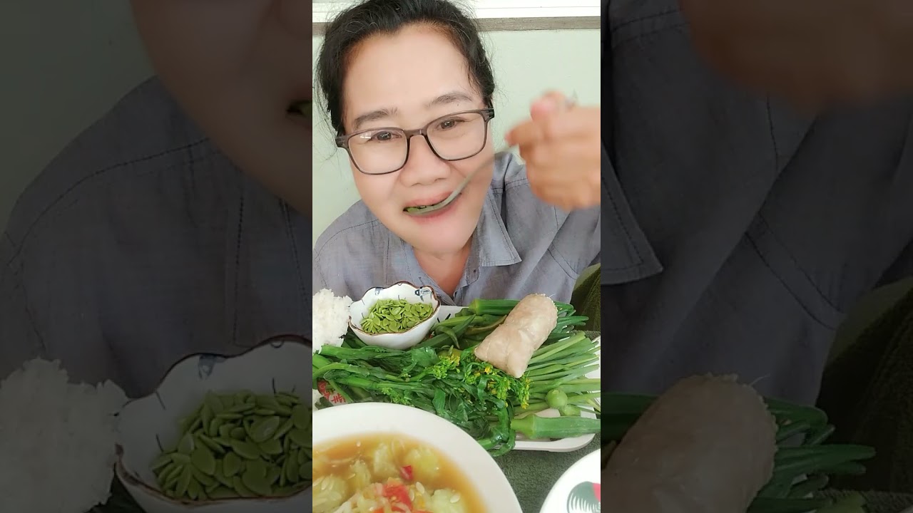กินแซบนัว#food กินตำแตงและแหนม#/22/01/69@Nonglak102