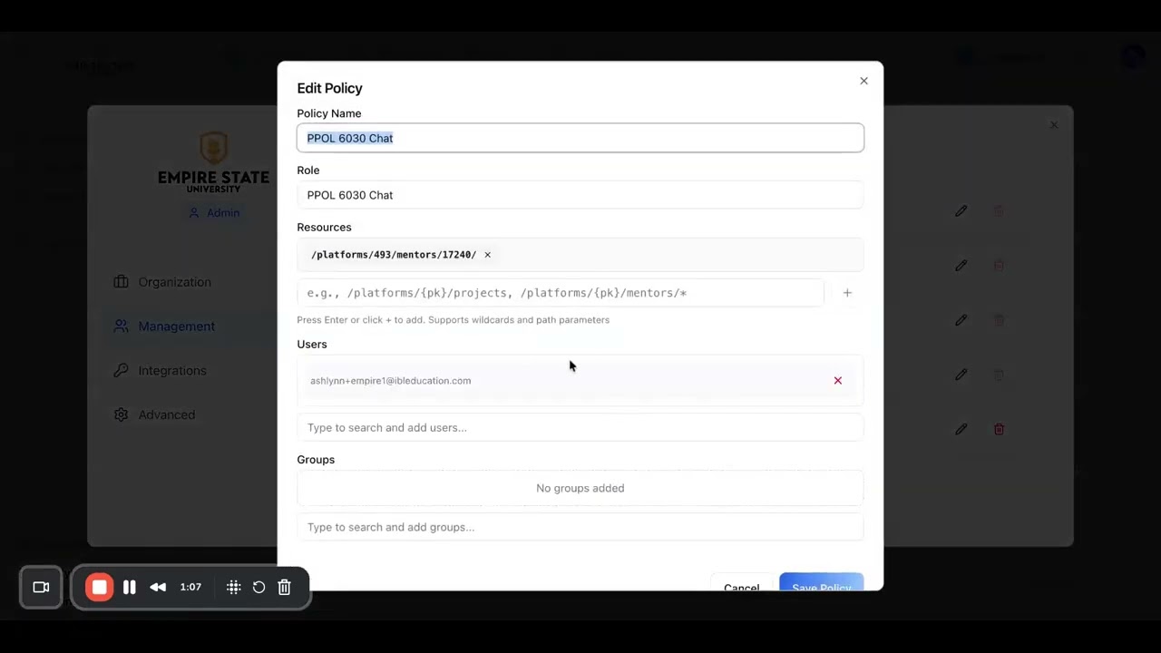 mentorAI | RBAC | Mentor Chat Access