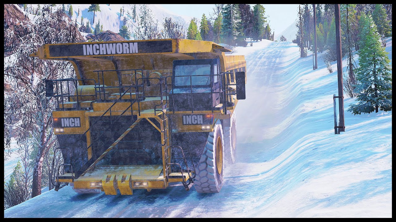 БЕЛАЗ На ЛЕДЯНОМ СПУСКЕ! ЗАТОРМОЗИТ? - SnowRunner