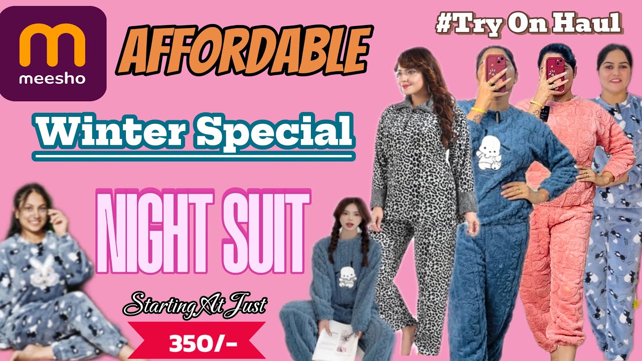 Winter Special *NIGHTSUITS* From Meesho | Meesho Affordable Night Dress Haul