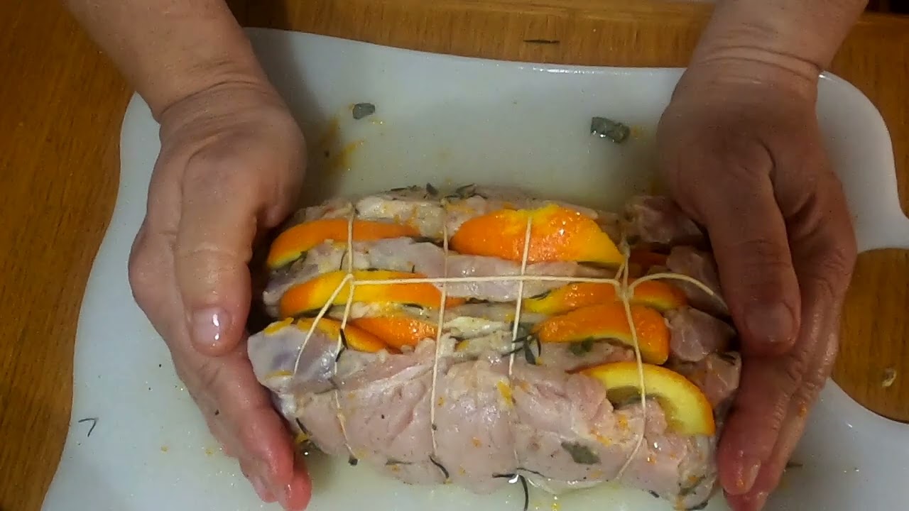 MAI MANGIATO COSI' BUONO😋😋.-ARROSTO DI LONZA IN SALSA DI ARANCE-facile e saporito