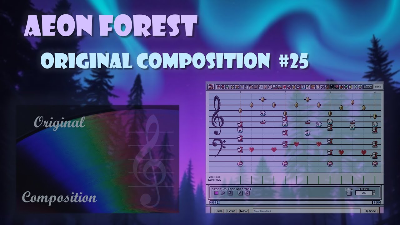 AEON FOREST, an original Super Mario Paint composition [#25] [Chrono Trigger SF] [432 Hz]