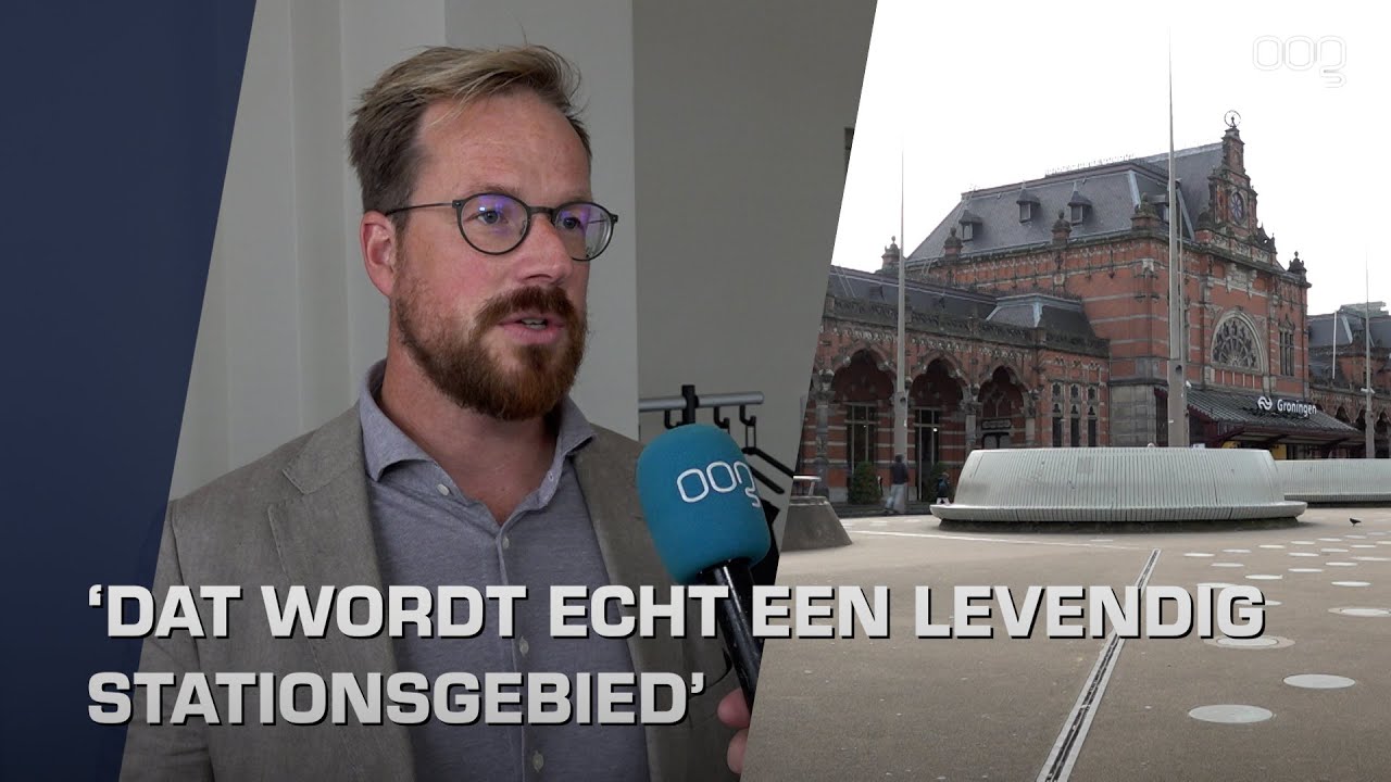 Noordzijde stationsgebied: groene singels en verkeersluw