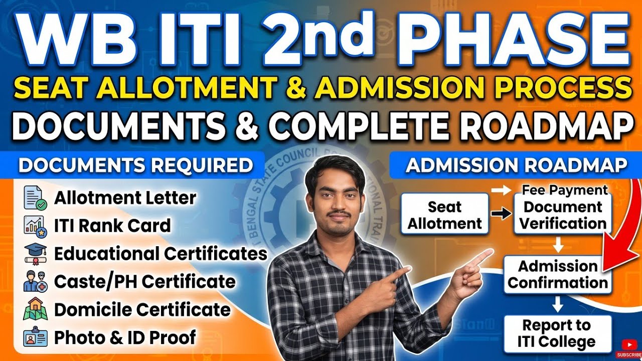 WB ITI 2nd Phase Seat Allotment Complete Admission Process | Required Documents & College Reporting