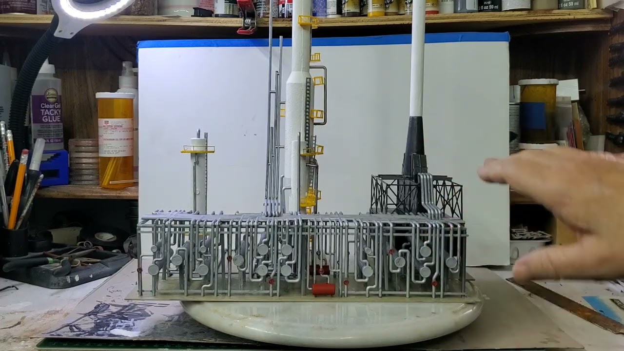 Walthers North Island Refinery, HO scale, FINALLY COMPLETED, the Reveal