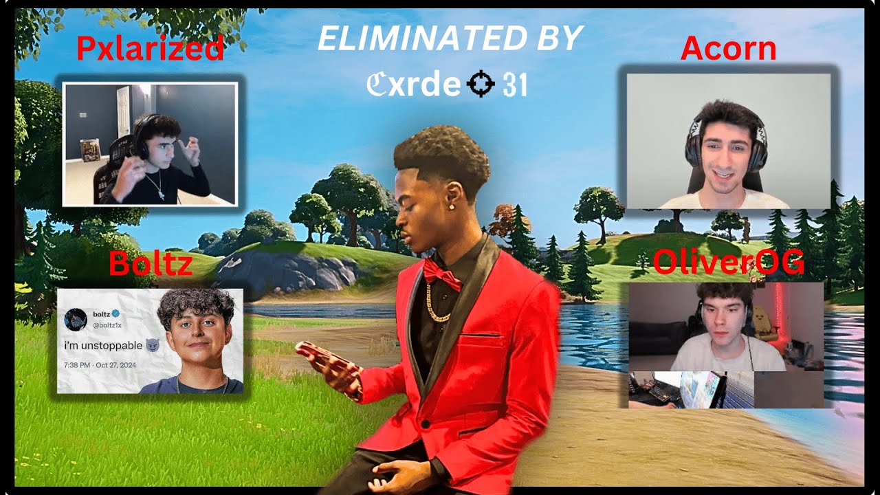 Killing Streamers + Their Reactions Pt. 1 (Ft. Pxlarized, Boltz & Acorn)
