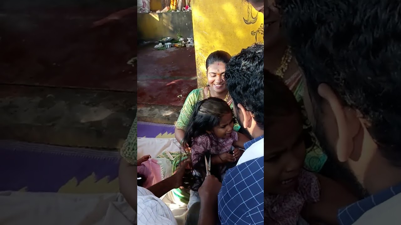 పోచమ్మ ఆలయం లో హర్షుల్ హెయిర్ కట్