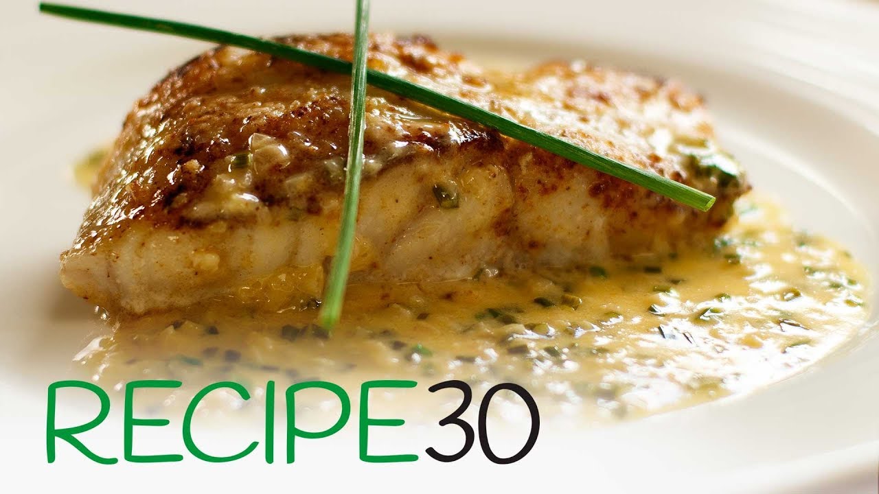White Fish with beurre blanc chive sauce