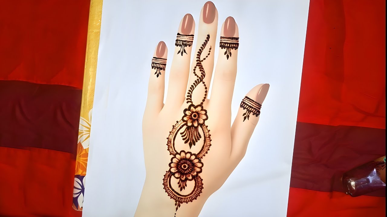 simple mehndi design front hand 🔥mehandi design | mehndi designs 