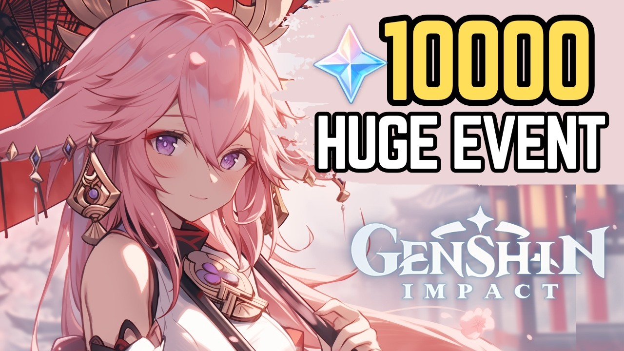 Масштабное событие по Genshin Impact! Получите 10000 примогемов и совершите множество призывов.