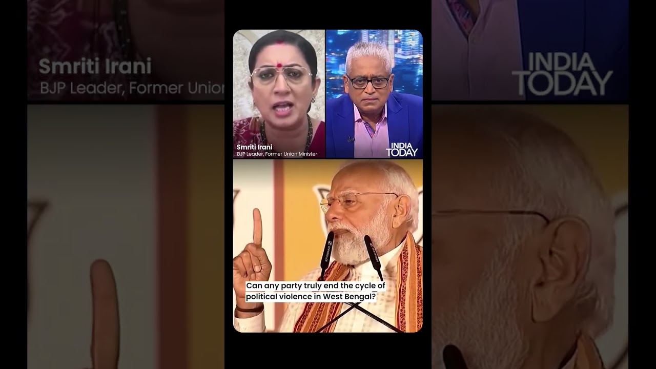 Bengal Violence: Smriti Irani And Rajdeep Sardesai Clash Over Bengal Violence #smritiirani #bengal