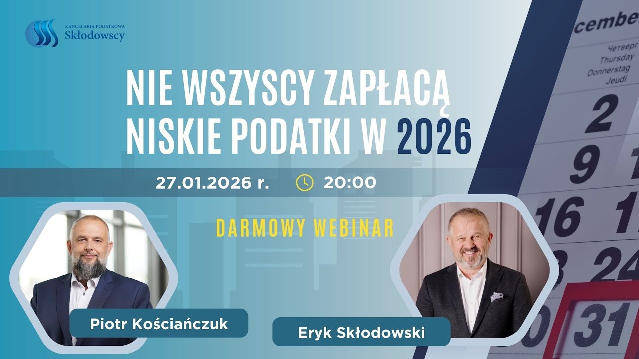 Wybór formy opodatkowania na 2026 || Darmowy webinar