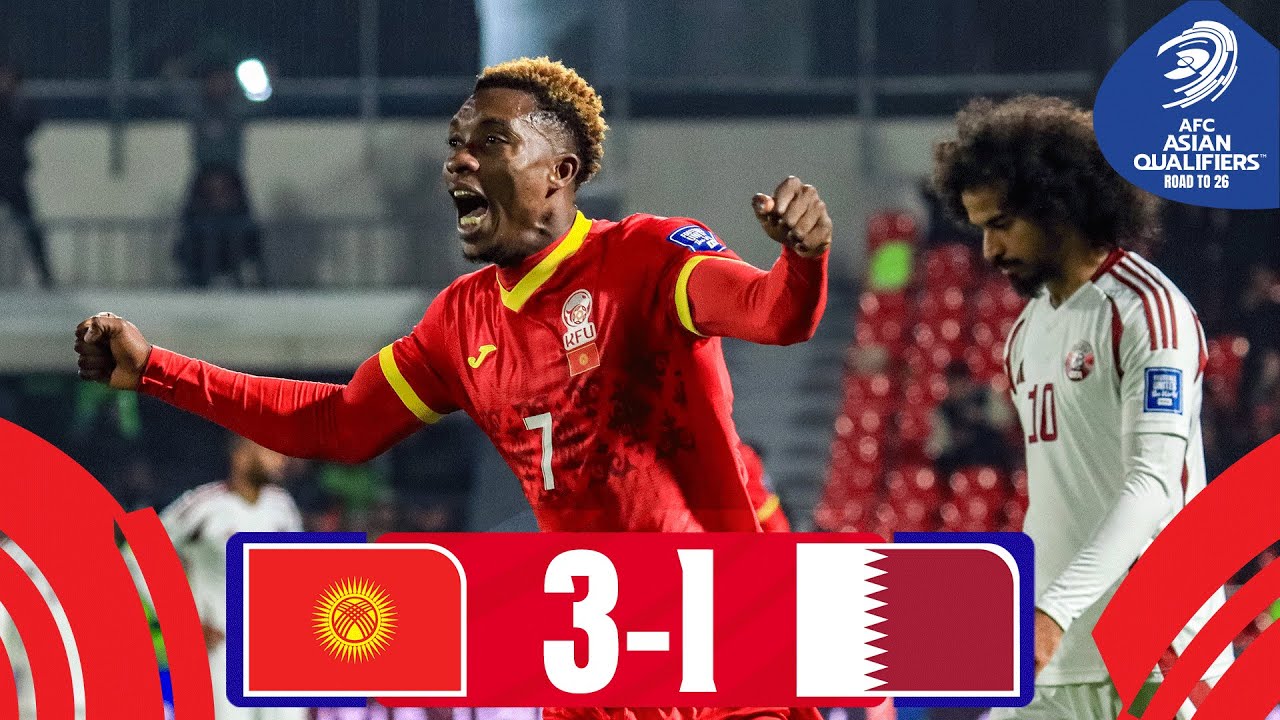 Red card turns the tide! | Kyrgyz Republic - Qatar | Highlights #AsianQualifiers - Road To 26