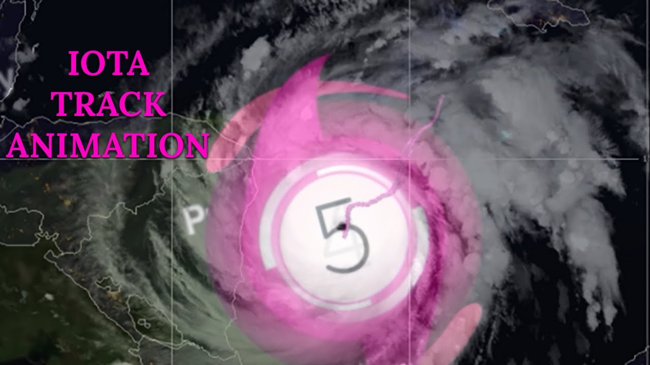 Hurricane Iota Track Animation V2 (1 Year Anniversary)