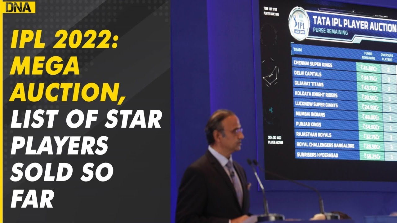 IPL 2022:  List of star players sold so far | Liam Livingstone to Punjab Kings| Shivam Dube to CSK|