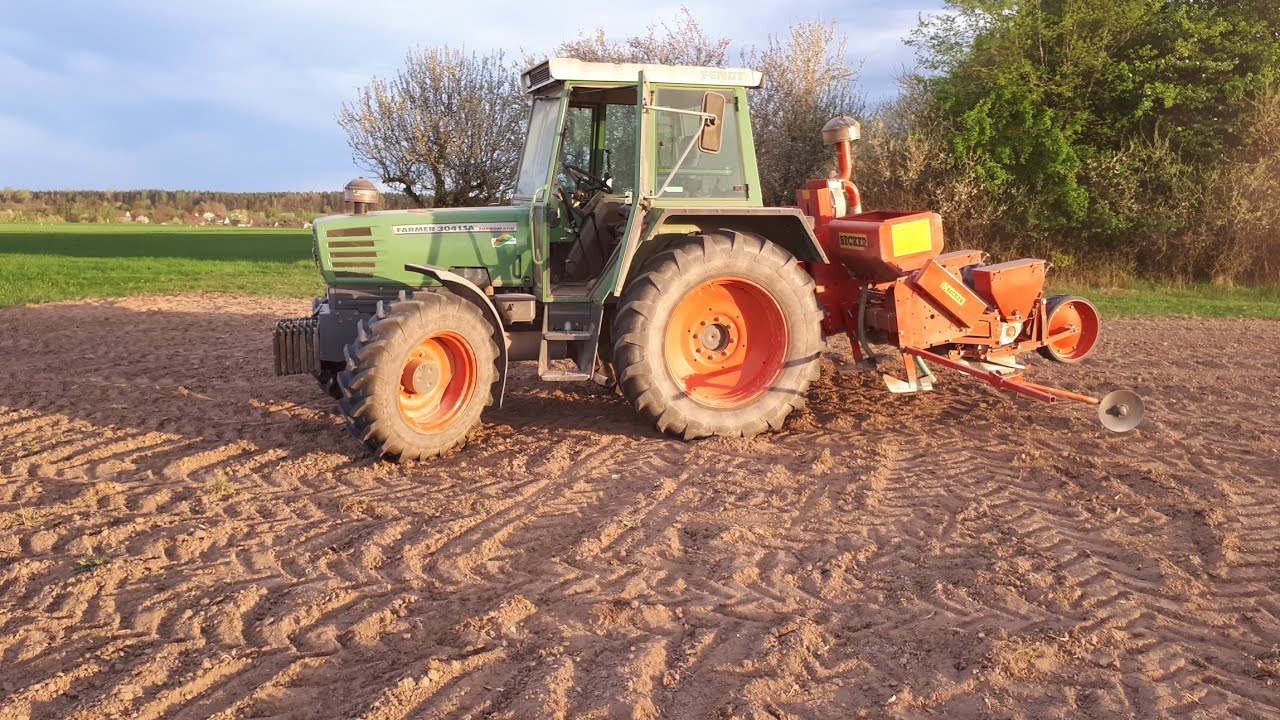 (Sound Pur/Cabview) Maissäen mit Fendt 304 LSA und Becker