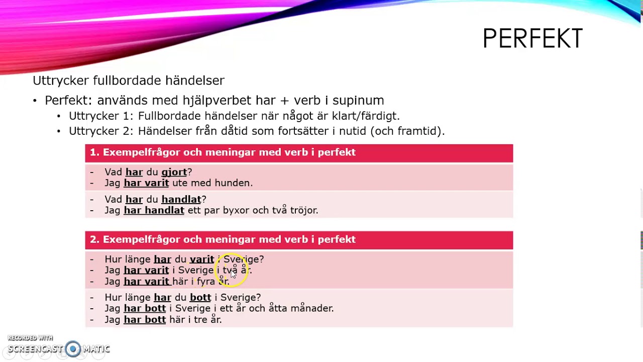 Att skriva med verb i rätt tid (tempus)