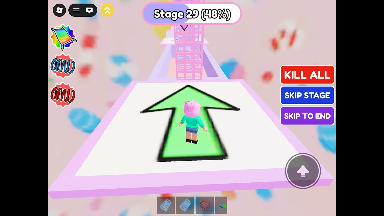 Playing candy obby