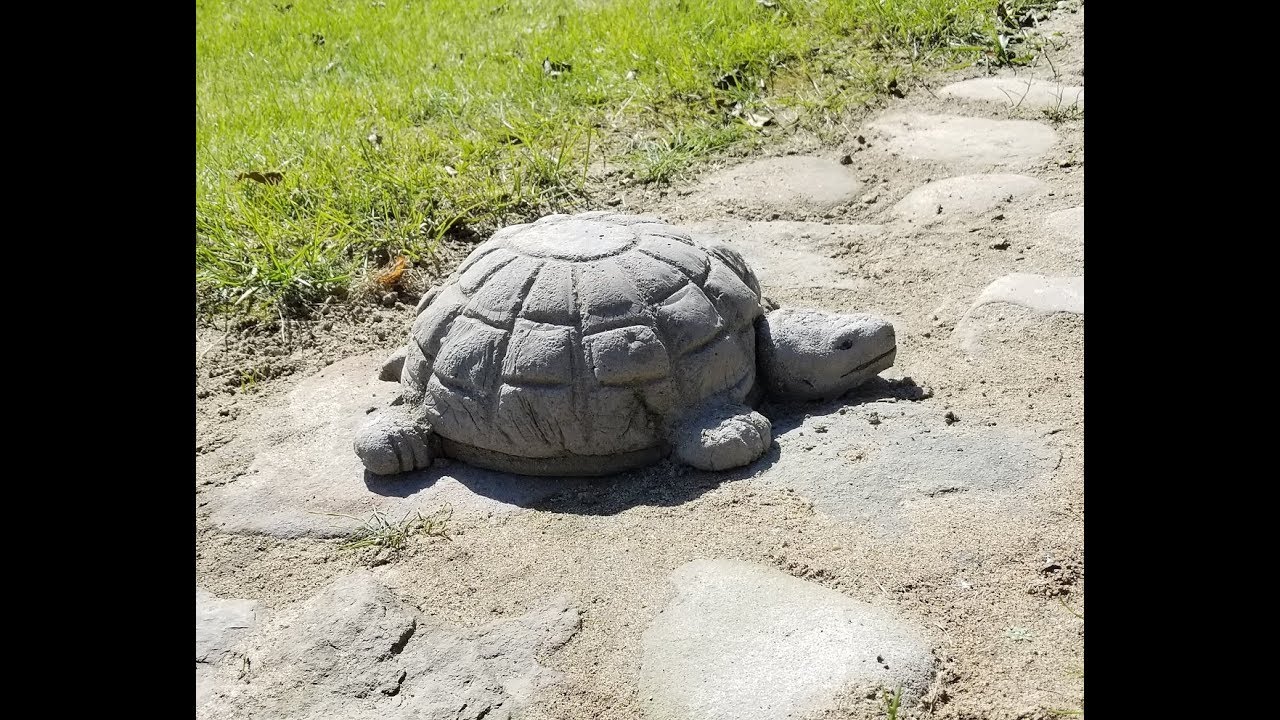 Черепаха из бетона.  Tortoise made of concrete. DIY.
